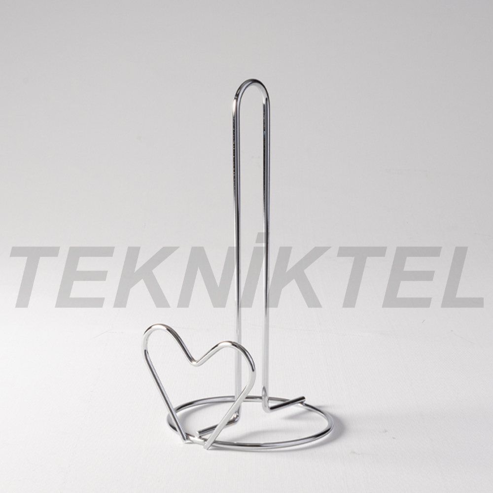 Masaüstü Kağıt Havluluk - Kalp – Gümüş