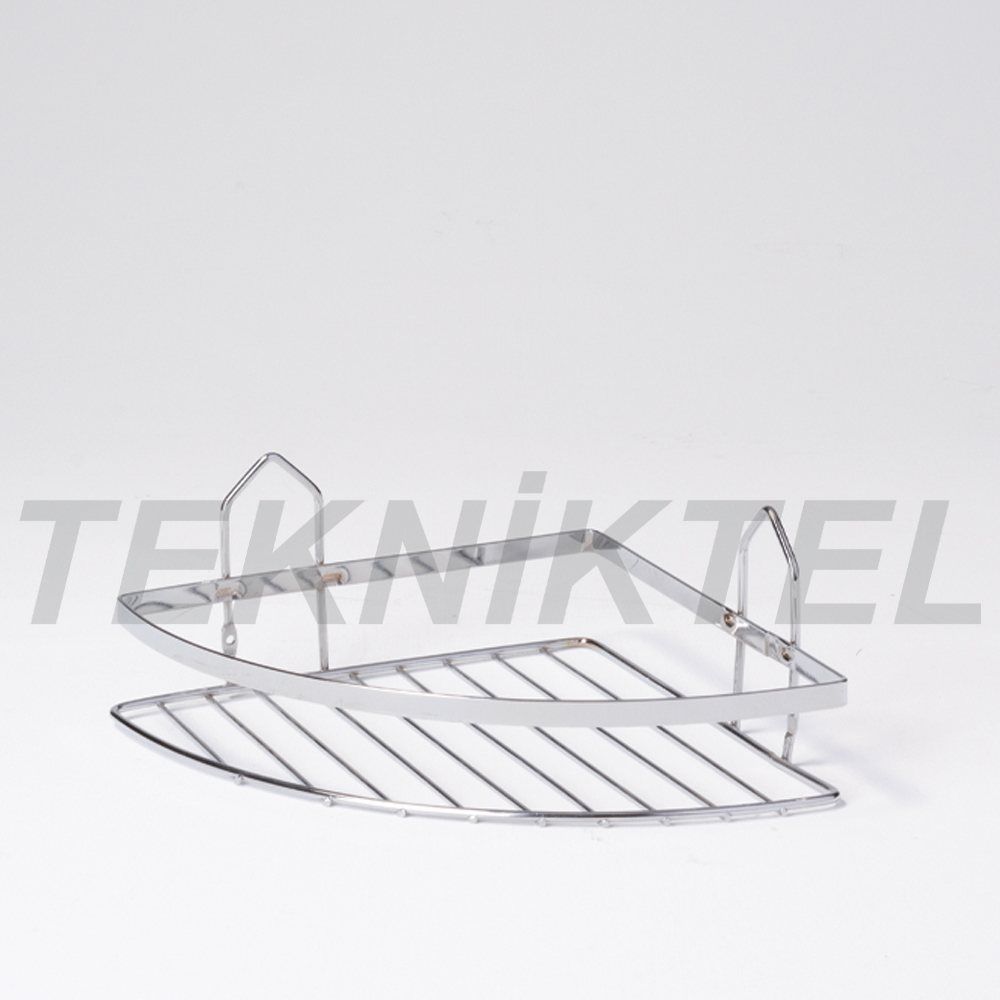 Single-Tier Flat-Bar Corner Shelf – Photo 1