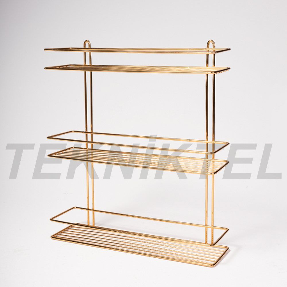 Gewürzregal, 3 Etagen – Gold