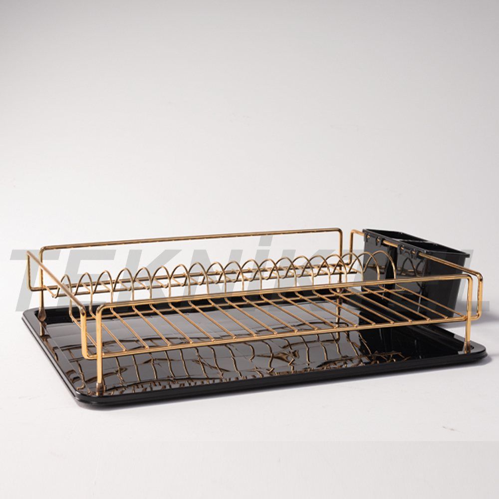 Single-Tier Dish Rack (New Model) – Gold