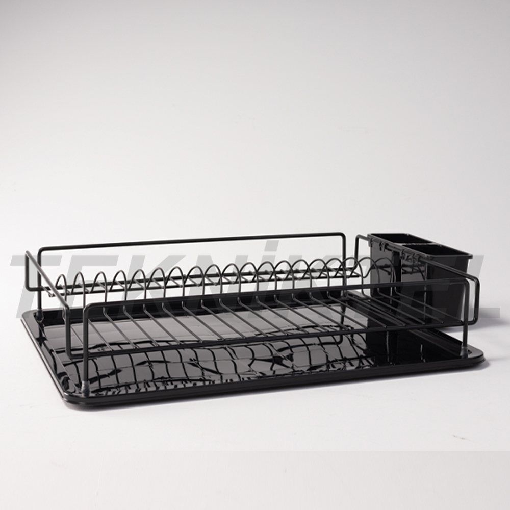 Single-Tier Dish Rack (New Model) – Black