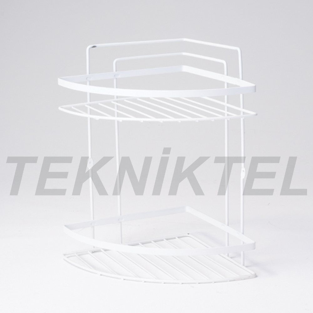 2-Tier Flat-Bar Corner Shelf – Photo 1