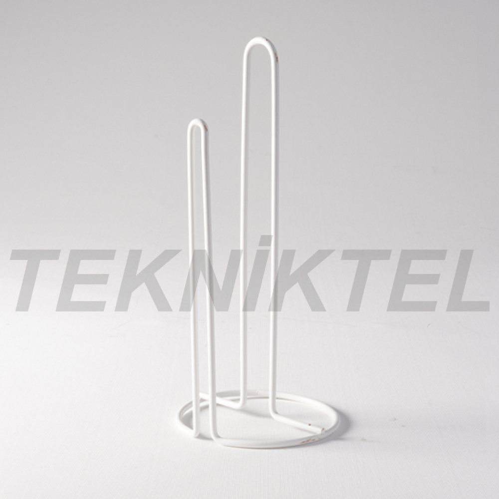 Küchenrollenhalter stehend, schlicht – Weiß