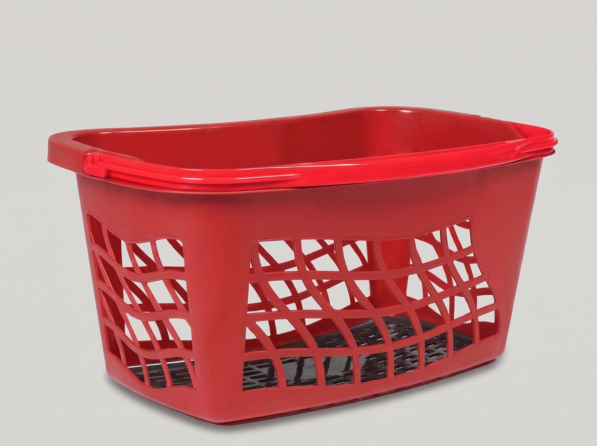 25 Liter Kunststoff-Einkaufskorb – Rot