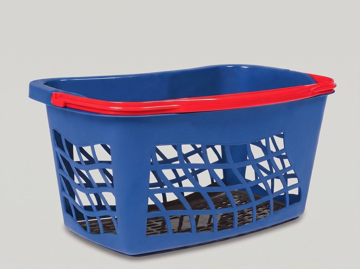 25 Liter Kunststoff-Einkaufskorb – Blau
