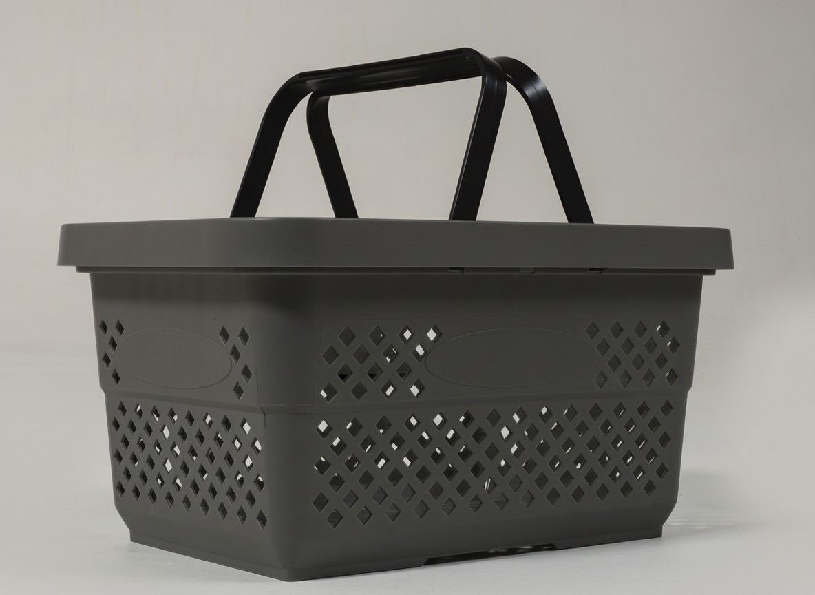 28 Liter Kunststoff-Einkaufskorb – Anthrazit