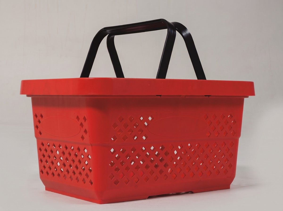 28 Liter Kunststoff-Einkaufskorb – Rot
