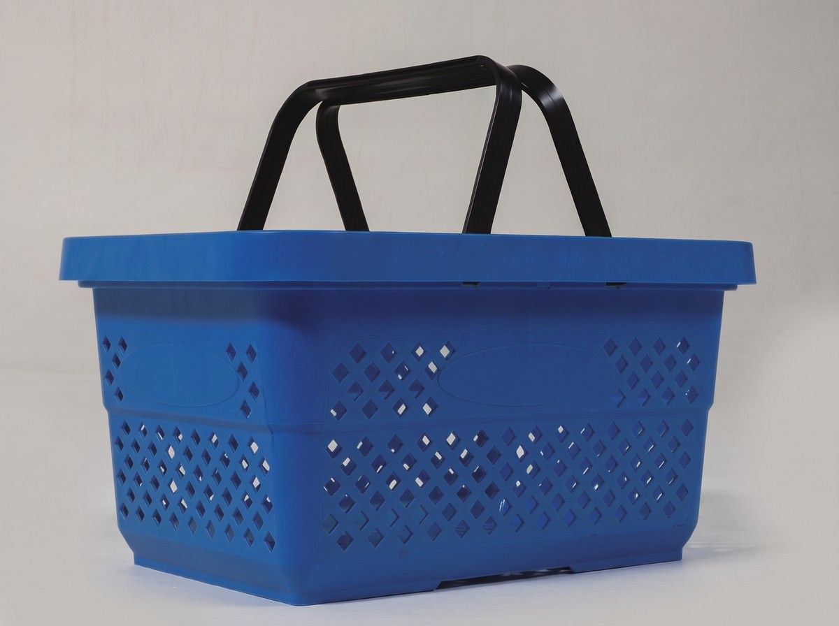 28 Liter Kunststoff-Einkaufskorb – Blau