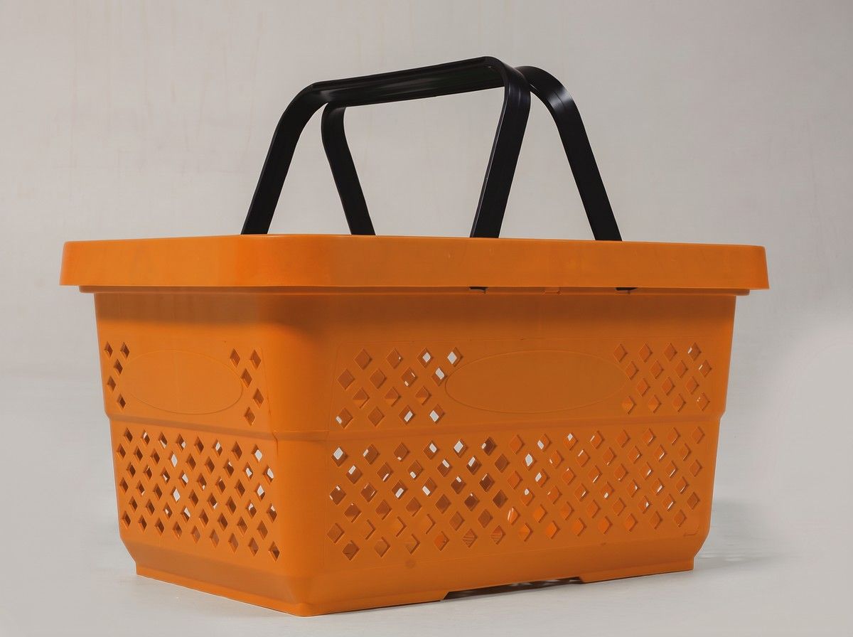 28 Liter Kunststoff-Einkaufskorb – Orange